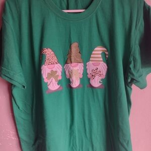 Lucky Gnomes, Women's 2xl T-shirt,w NEW Earrings & Free Thank You Gift